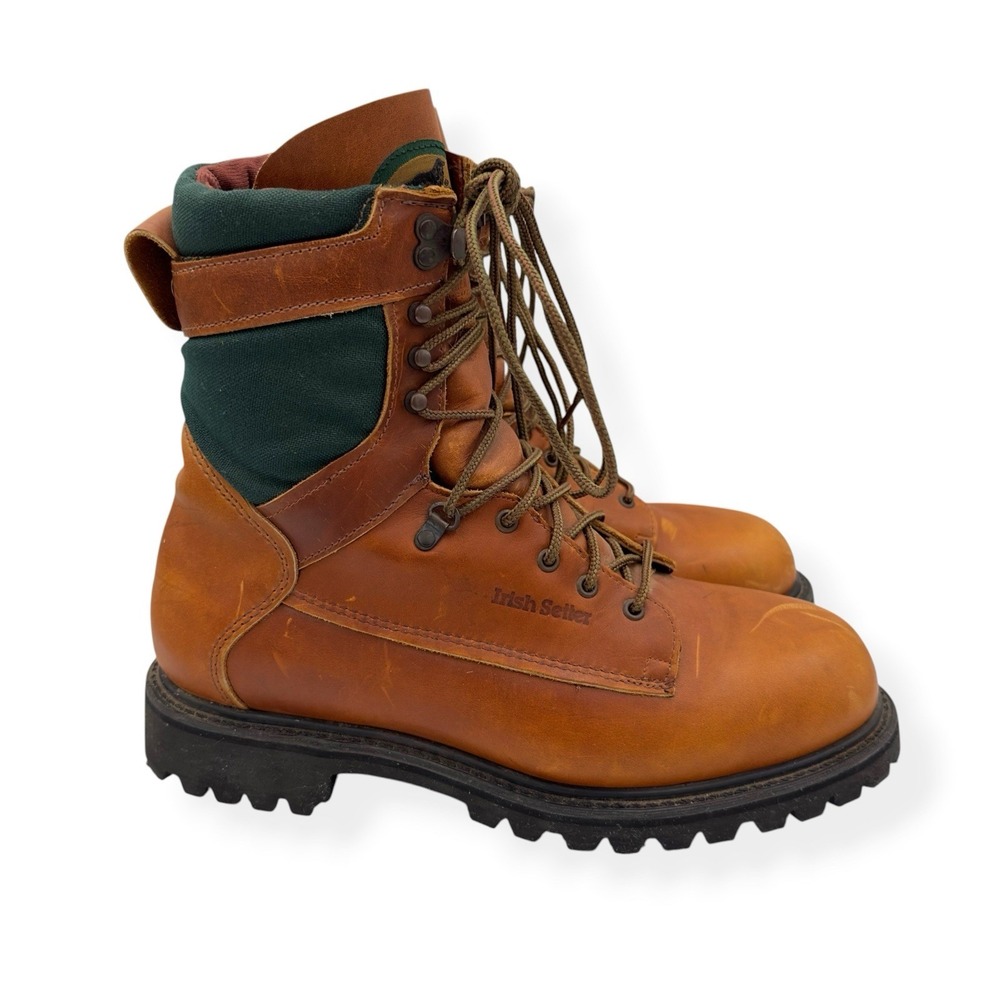 VTG Irish Setter Red Wing Boots 817 Brown Leather Union Made USA Men's Size 9 D
